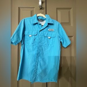Columbia kids summer button down shirts